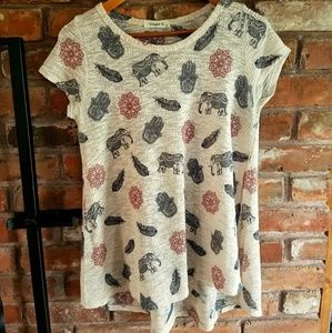 High Low Boho Flowing Tee